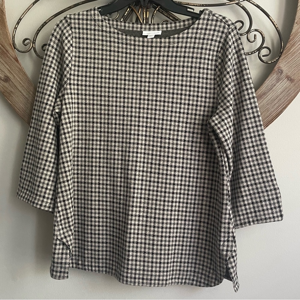 J Jill Checked Tunic Top Sz. M